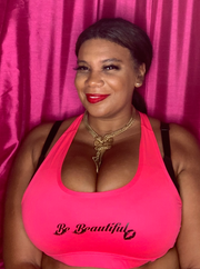 Hot Pink - Curvy Girl Plus size Be Beautiful sports Bra