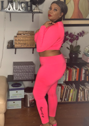 Hot Pink Curvy Girl -Plus size Be Beautiful Yoga Pants