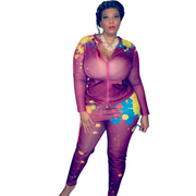 Splash of  Cute (Cranberry ) track suit