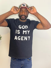 God is My Agent Tee (Black Unisex sized )